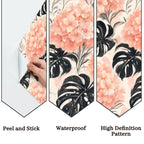 Blush Hydrangea Monstera Peel and Stick Wallpaper