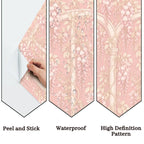 Blush Art Nouveau Archway Peel and Stick Wallpaper