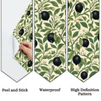 Black Olive Branch Peel and Stick Wallpaper