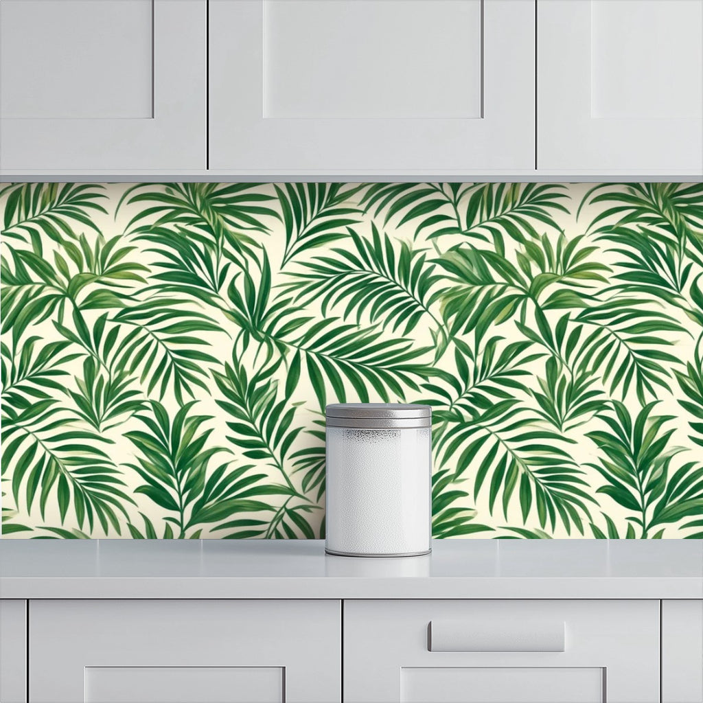 Tropical Palm Leaf Peel and Stick Wallpaper