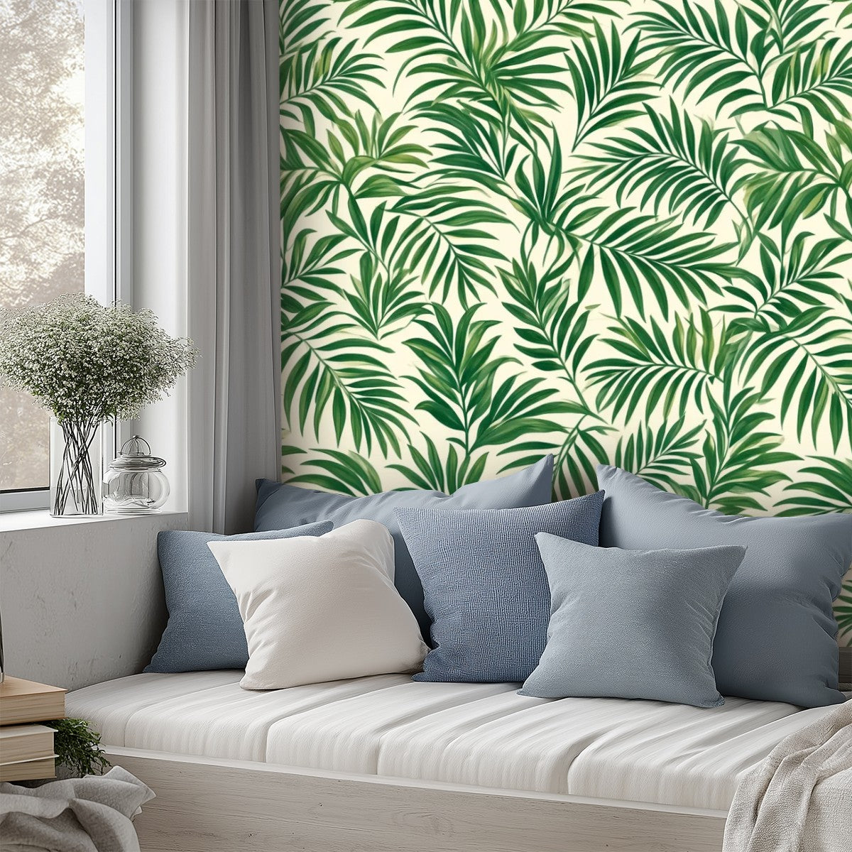Tropical Palm Leaf Peel and Stick Wallpaper