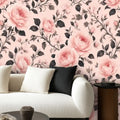 Blush Pink English Rose Peel and Stick Wallpaper