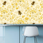 Golden Bee Garden Peel and Stick Wallpaper – Nursery & Kids Room