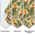 Hoopoe Bird Tropical Jungle Peel and Stick Wallpaper – Exotic Maximalist & Botanical Decor