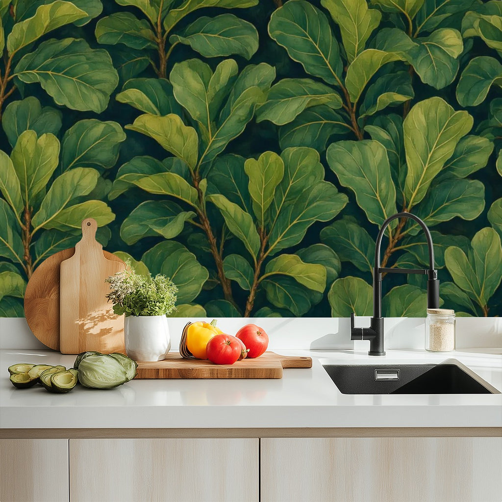 Fiddle Leaf Fig Peel and Stick Wallpaper