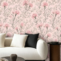 Blush Magnolia Branch Peel and Stick Wallpaper