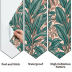 Pink Banana Leaf Peel and Stick Wallpaper