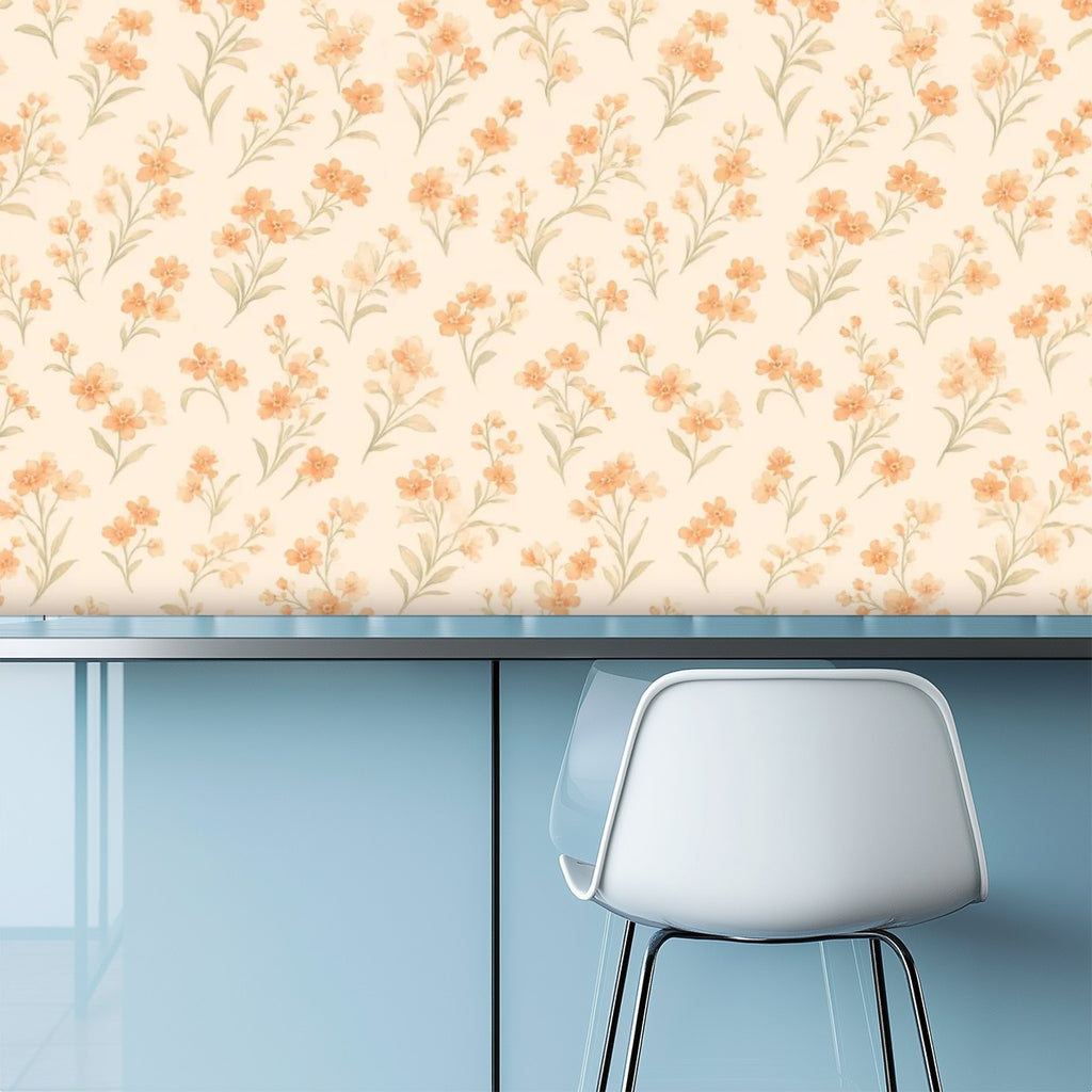Peach Blossom Scatter Peel and Stick Wallpaper