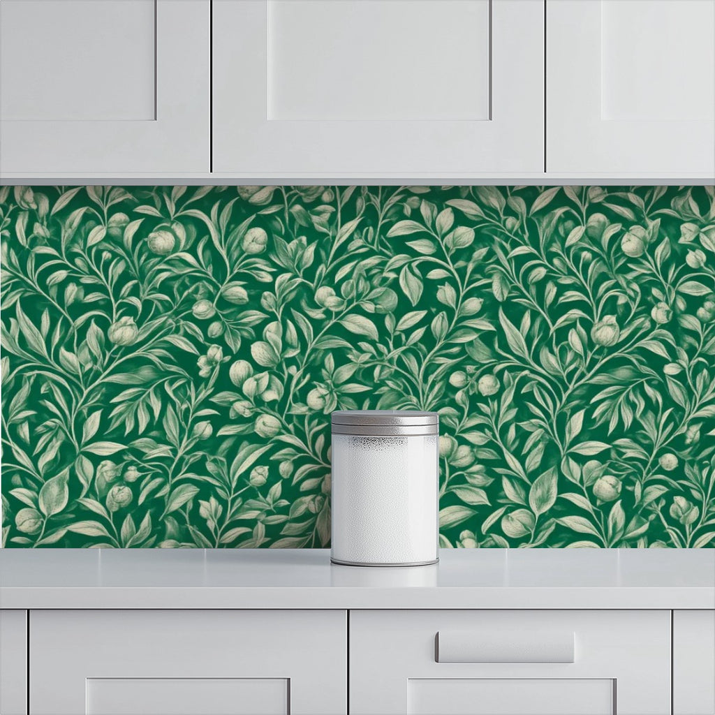 Emerald Floral Botanical Peel and Stick Wallpaper