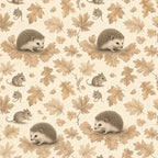 Hedgehog & Autumn Leaves Peel and Stick Wallpaper – Woodland Nursery & Kids Room