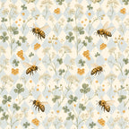 Watercolor Bee & Clover Peel and Stick Wallpaper – Soft Nursery & Baby Room