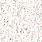 Whisper White Wildflower Peel and Stick Wallpaper