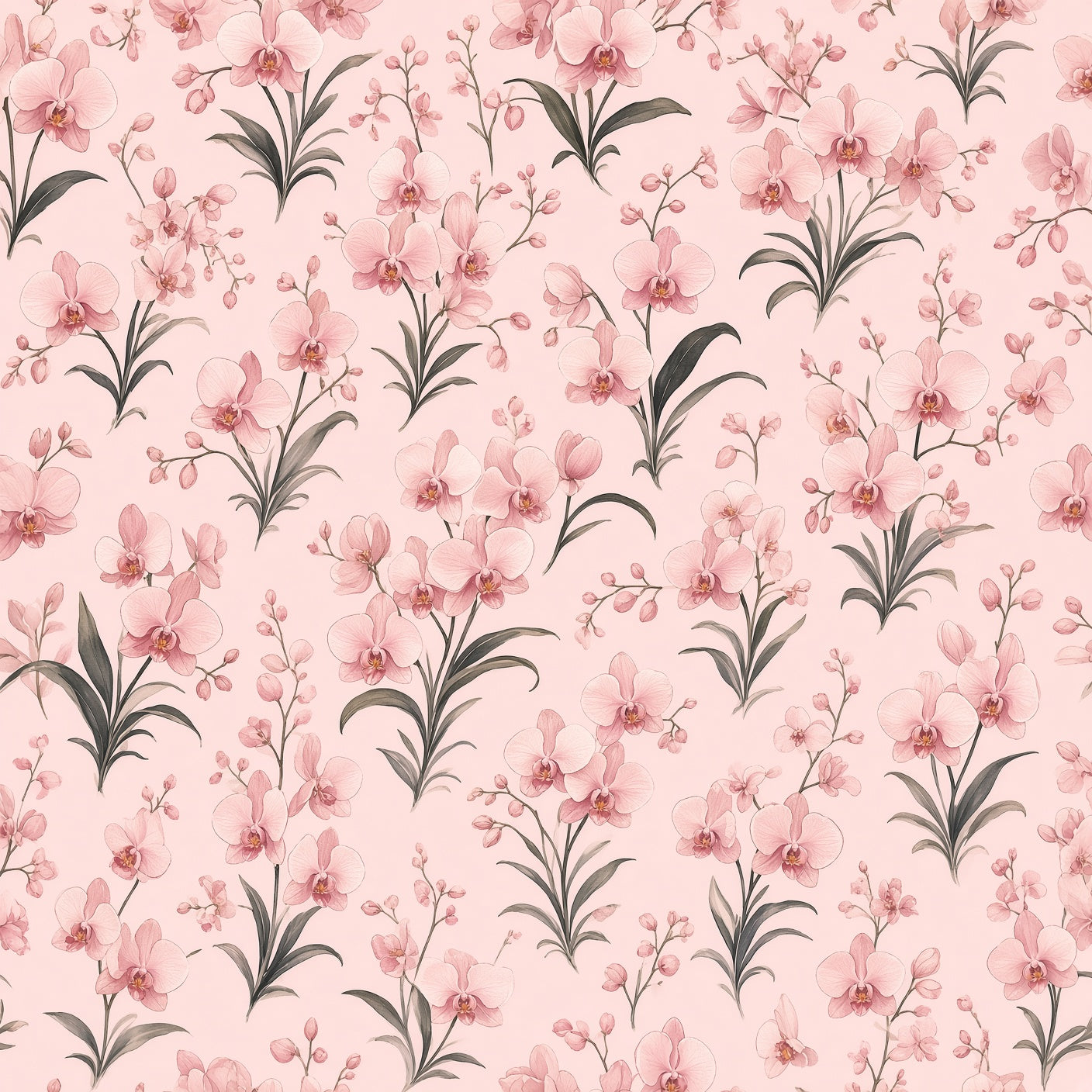 Pink Lily Scatter Peel and Stick Wallpaper
