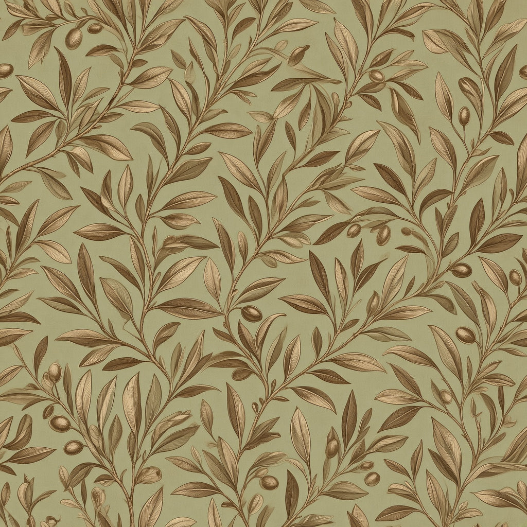 Olive Berry Botanical Peel and Stick Wallpaper – 17.7"x118"