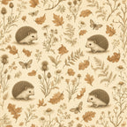 Hedgehog Woodland Peel and Stick Wallpaper – Sweet Autumn Nature & Charming Nursery Decor