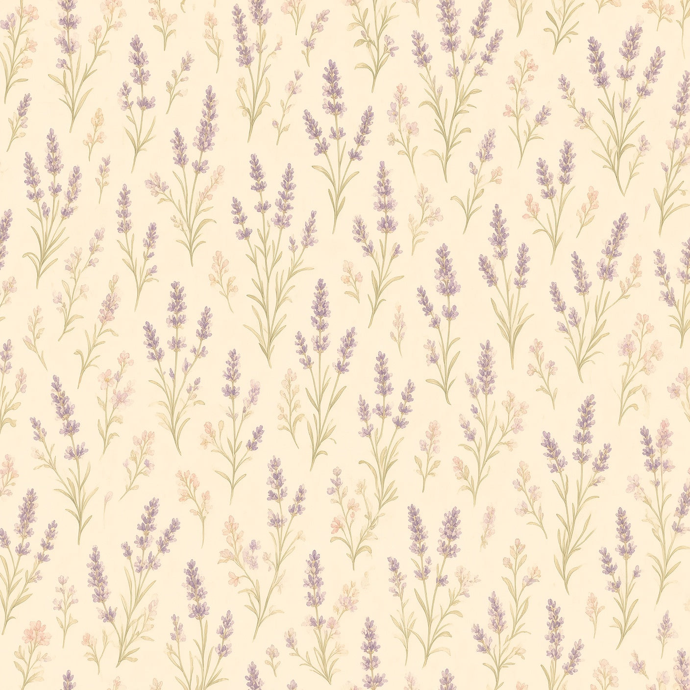 Lavender Floral Peel and Stick Wallpaper