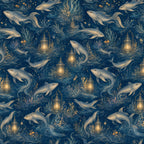 Enchanted Ocean Dolphin Peel and Stick Wallpaper – Kids Room & Navy Nursery