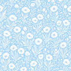 Sky Blue Wildflower Peel and Stick Wallpaper