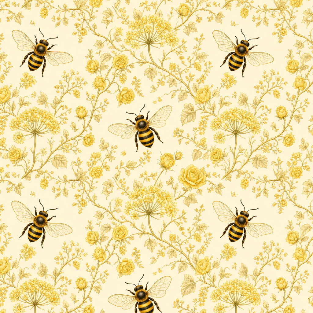 Golden Bee Garden Peel and Stick Wallpaper – Nursery & Kids Room