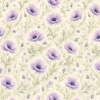 Lavender Poppy Watercolour Peel and Stick Wallpaper
