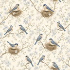 Nesting Birds Peel and Stick Wallpaper – Nature Nursery & Botanical Kids Room
