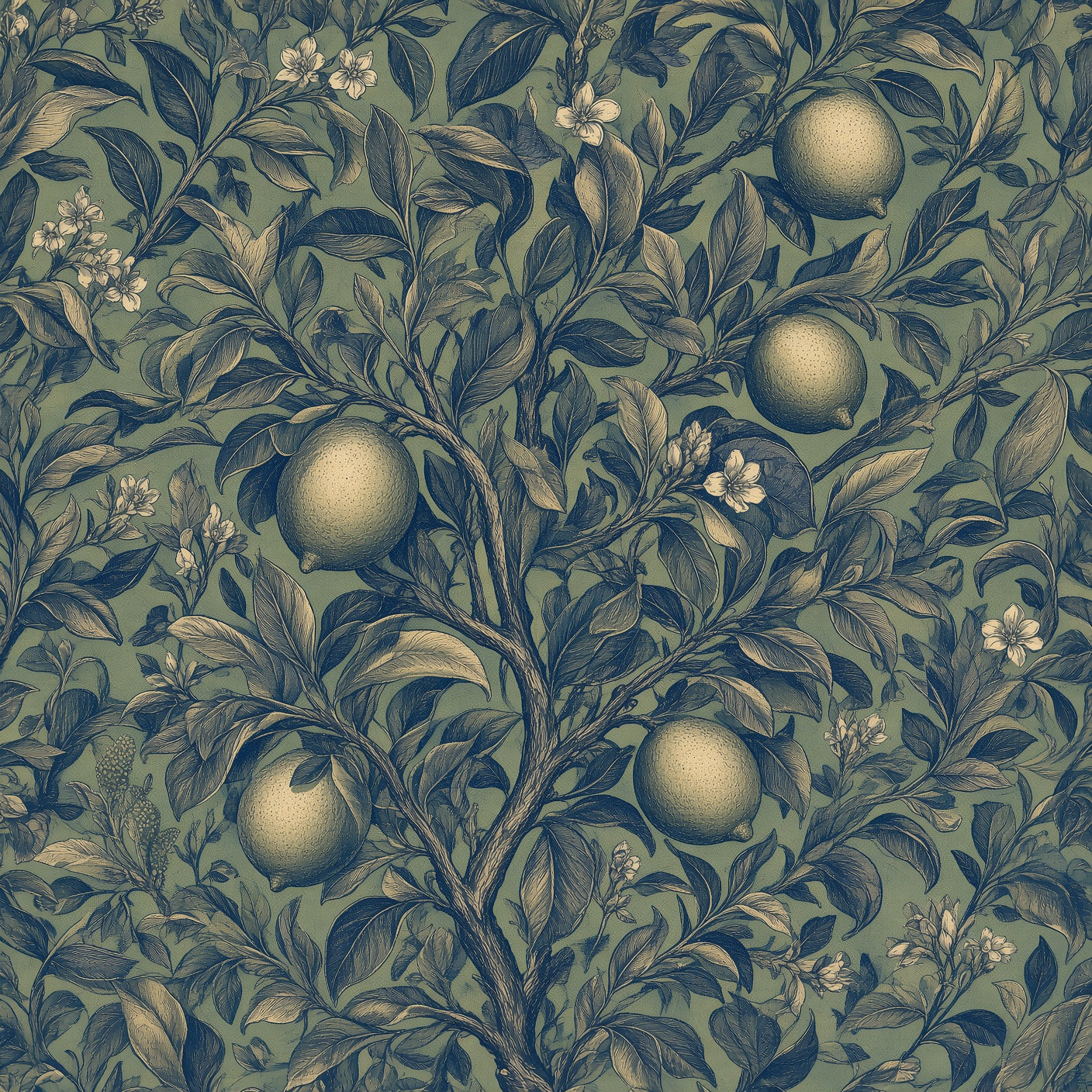 Citrus Botanical Peel and Stick Wallpaper
