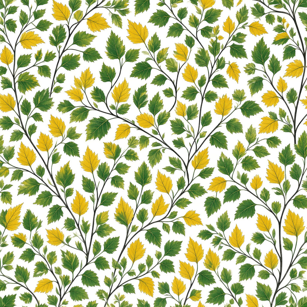 Yellow Green Botanical Peel and Stick Wallpaper