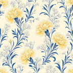 Yellow Carnation Botanical Peel and Stick Wallpaper – Removable & Waterproof