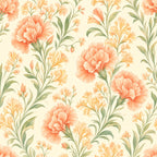 Peach Floral Peel and Stick Wallpaper – Removable & Waterproof