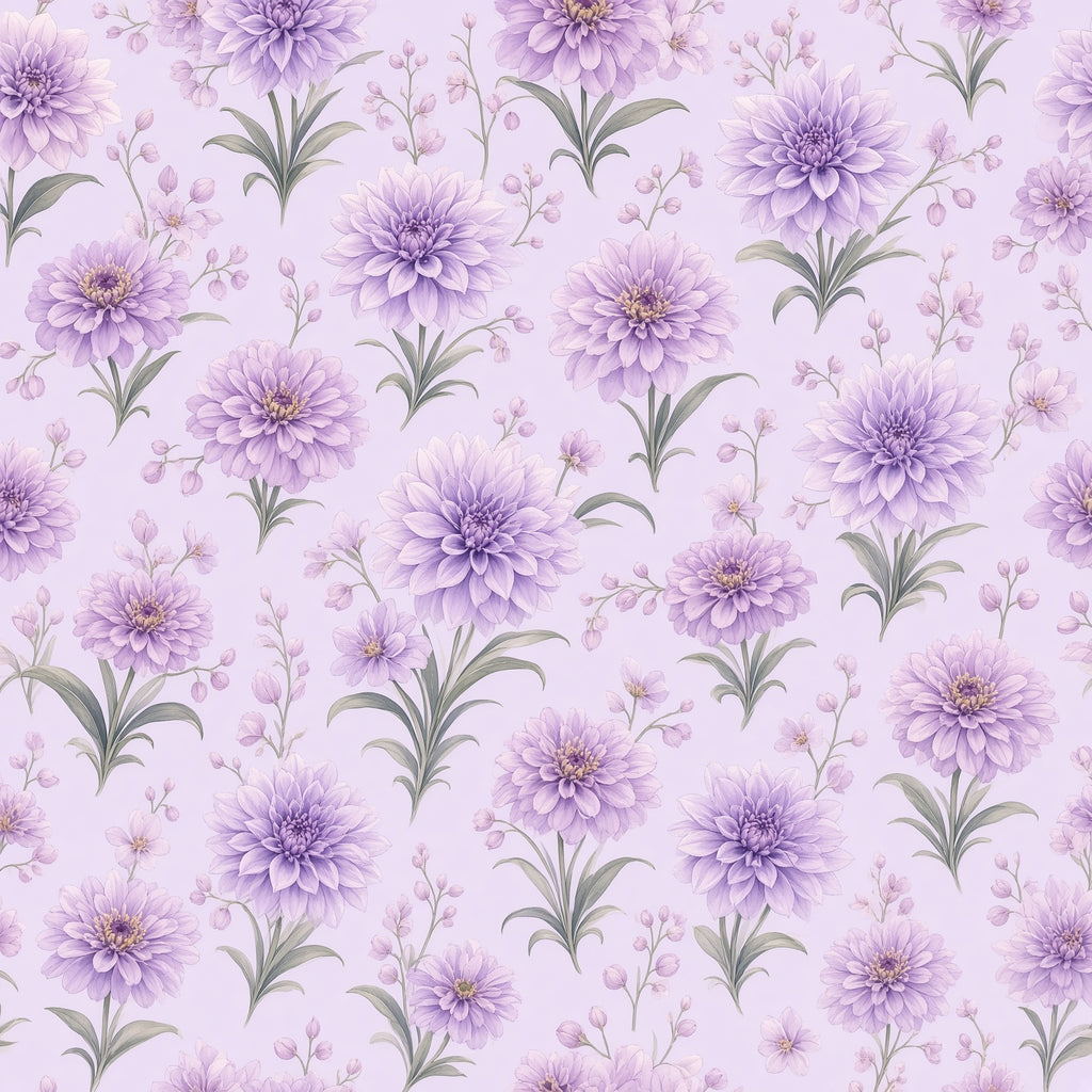Lavender Chrysanthemum Peel and Stick Wallpaper