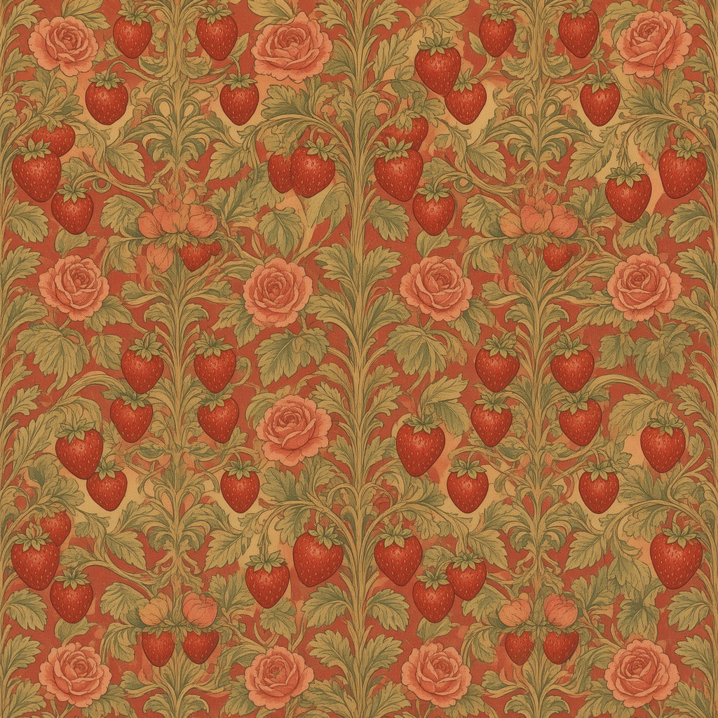 Golden Rose Garden Peel and Stick Wallpaper – Terracotta Floral & Maximalist Decor
