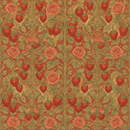 Golden Rose Garden Peel and Stick Wallpaper – Terracotta Floral & Maximalist Decor