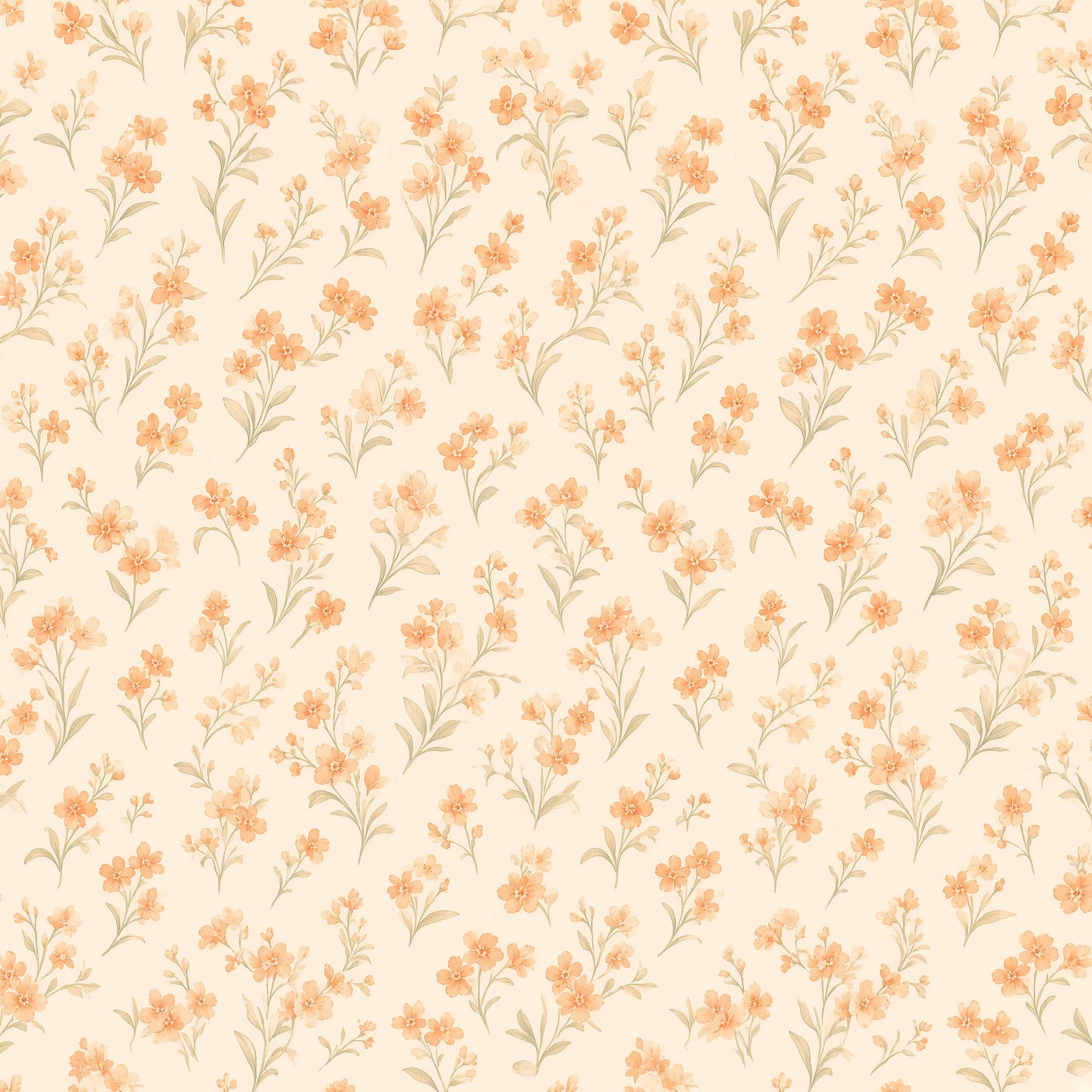 Peach Blossom Scatter Peel and Stick Wallpaper