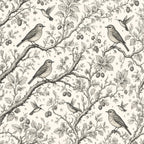 Bird Toile Peel and Stick Wallpaper – Classic Nursery & Nature-Inspired Decor