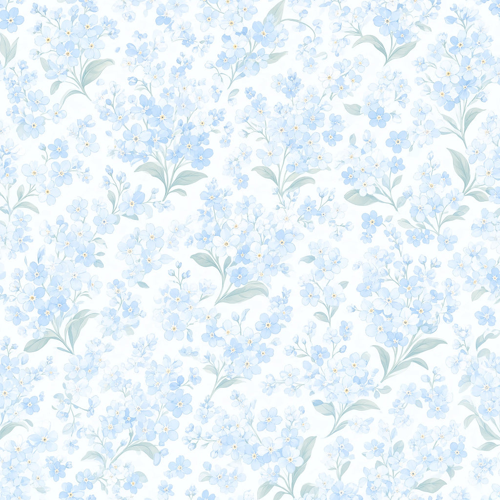 Ice Blue Magnolia Peel and Stick Wallpaper