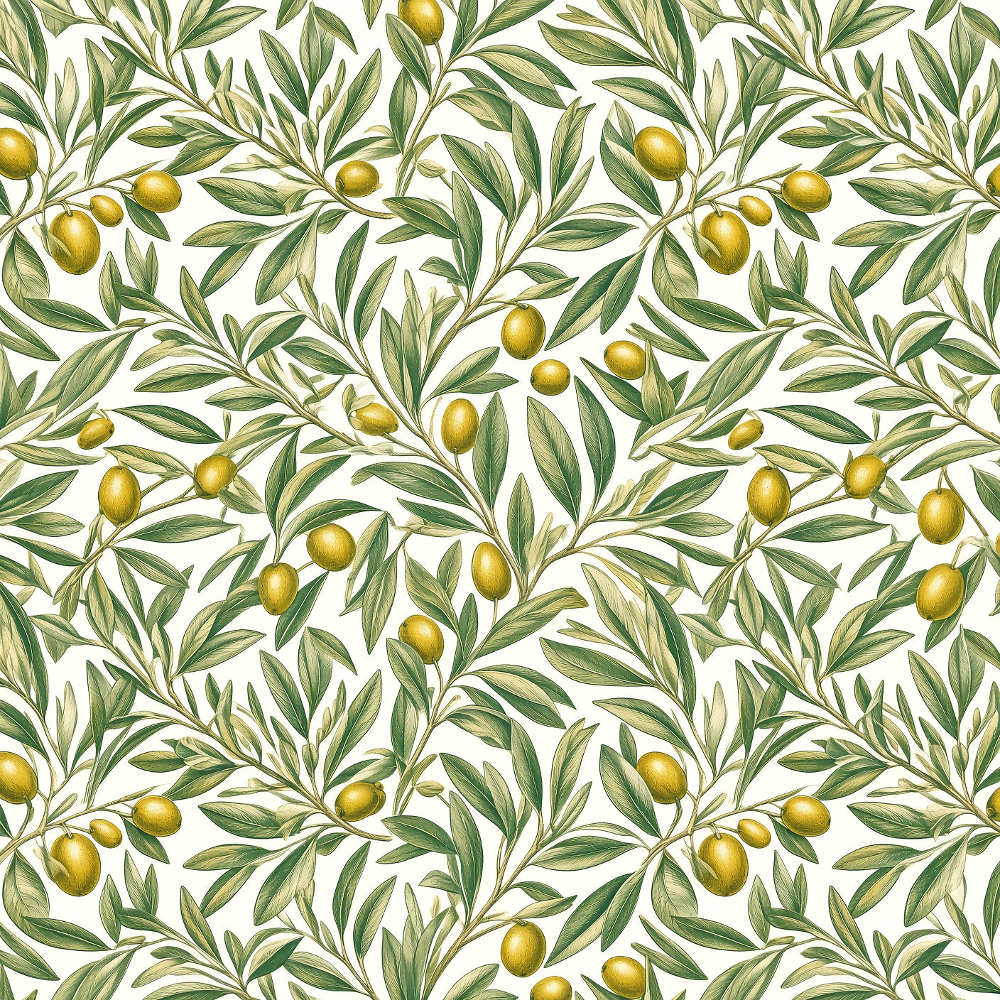 Olive Branch Peel and Stick Wallpaper