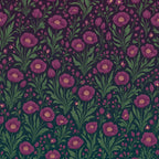 Dark Plum Folk Floral Peel and Stick Wallpaper