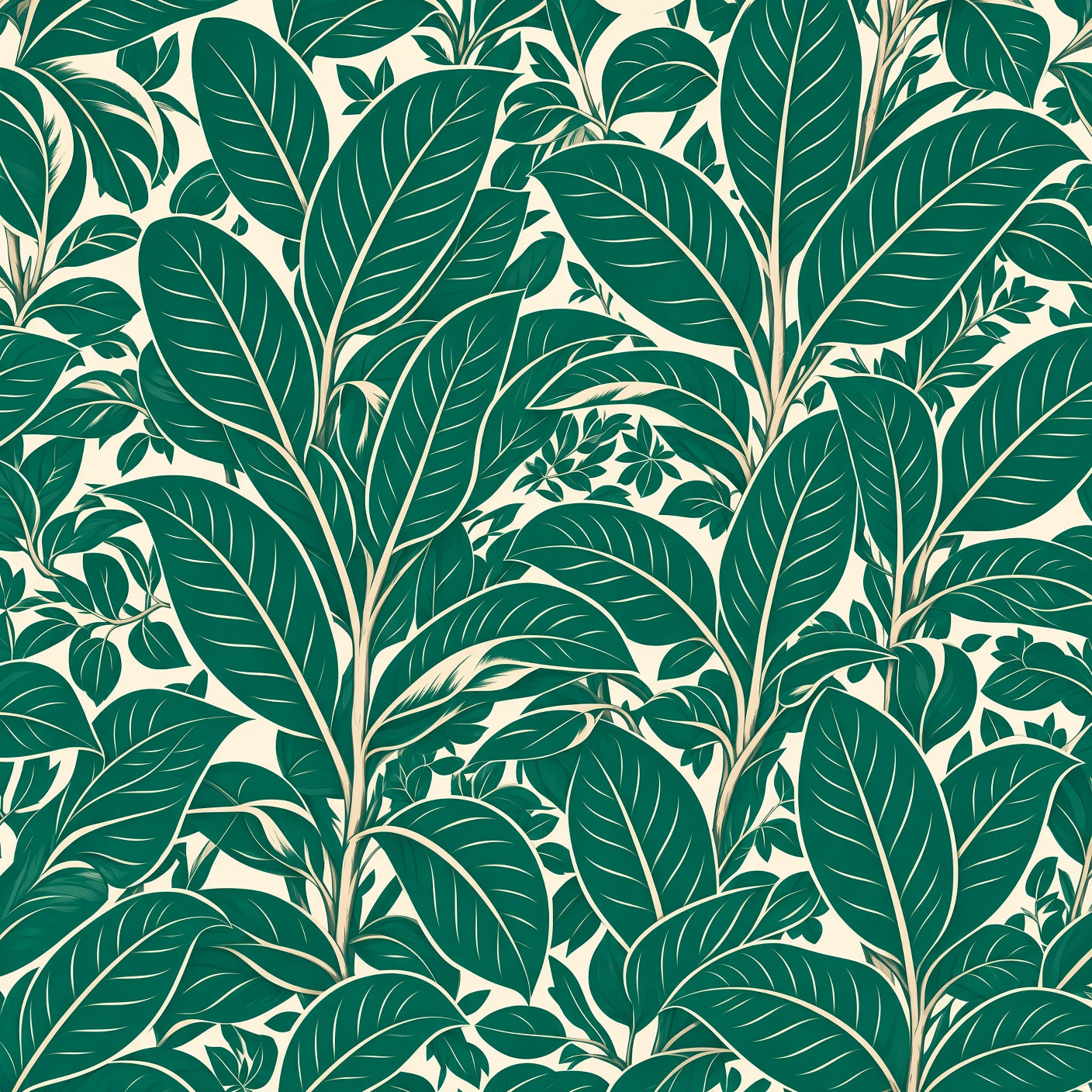 Emerald Leaf Peel and Stick Wallpaper
