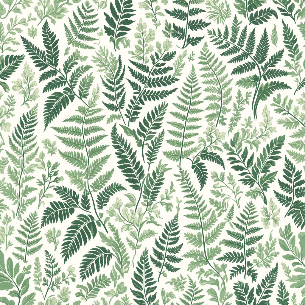 Watercolor Fern Peel and Stick Wallpaper
