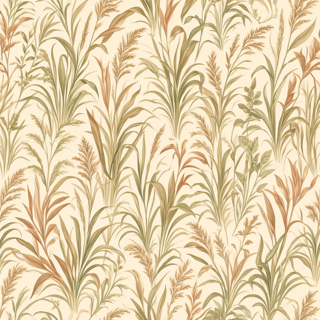 Pampas Grass Botanical Peel and Stick Wallpaper – 60"x50"