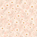 Blush Daisy Scatter Peel and Stick Wallpaper