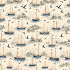 Nautical Sailboat Peel and Stick Wallpaper – Kids Room, Nursery & Coastal Decor
