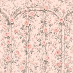 Pink Rose Trellis Peel and Stick Wallpaper