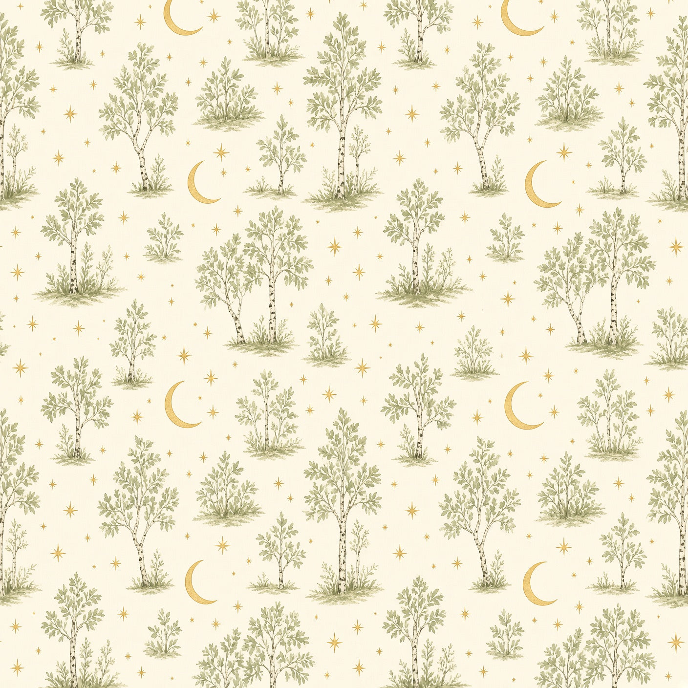 Celestial Desert Peel and Stick Wallpaper – Whimsical Nursery & Boho Kids Room