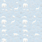 Arctic Polar Bear Peel and Stick Wallpaper – Blue Nursery & Winter Kids Room
